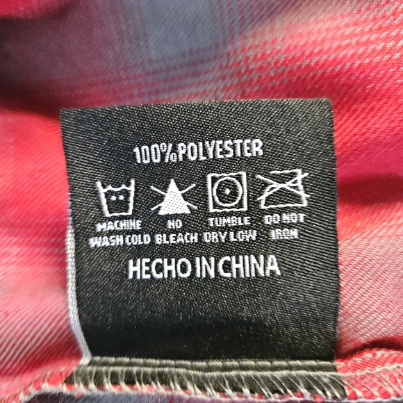 DIXXON The Pulaski OG  Flannel Men's Long Sleeve Button Down Red & Gray Shirt L - Picture 6 of 12